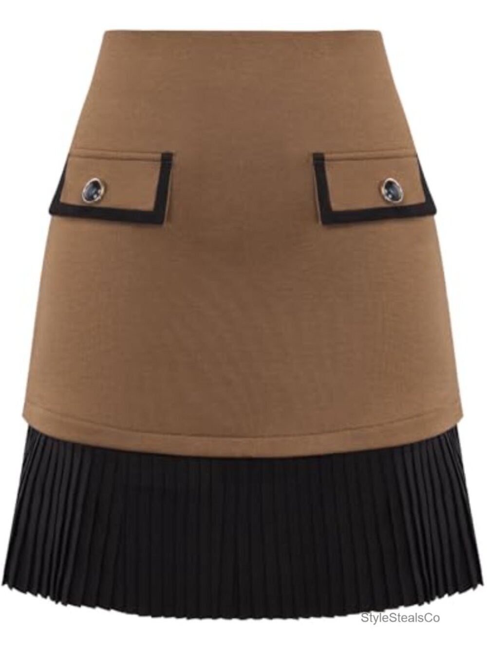 Plaid Mini Skirt High Waist Pleated A-Line Skirt